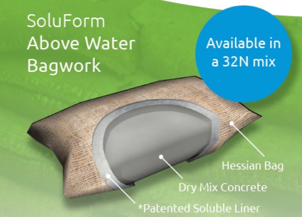 Soluform Above Water Concrete Bagwork – 20kg