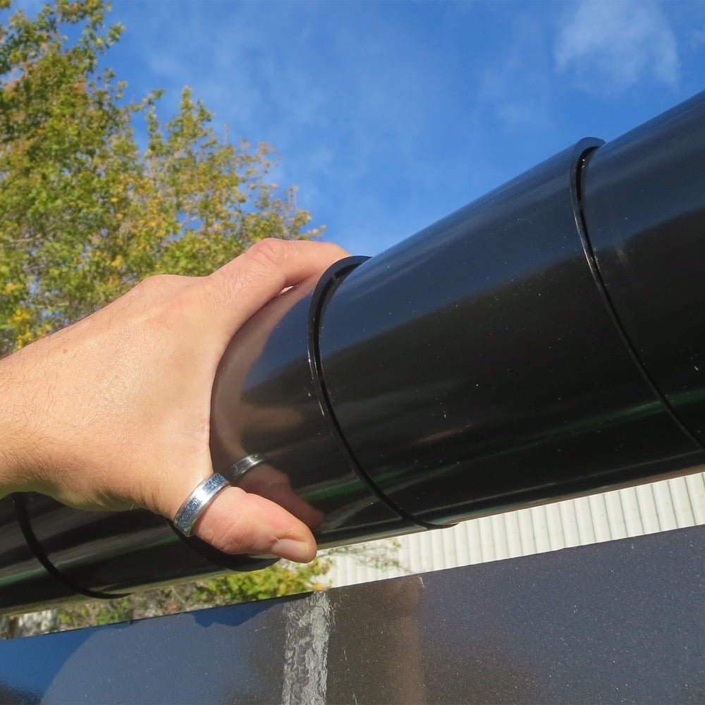 Roller Barrier Shaft and Roller Cups – One Metre Set – excl. brackets