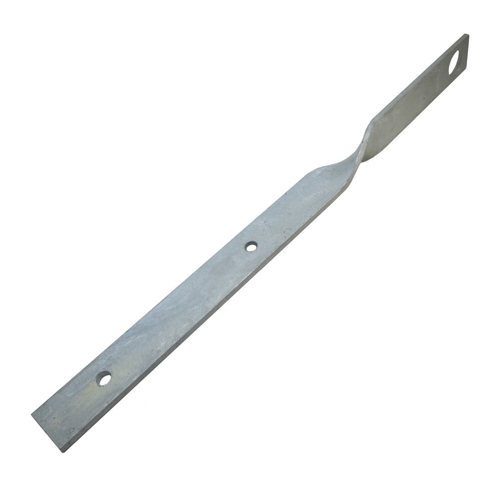 Roller Barrier Straight Twist Bracket – galvanised finish